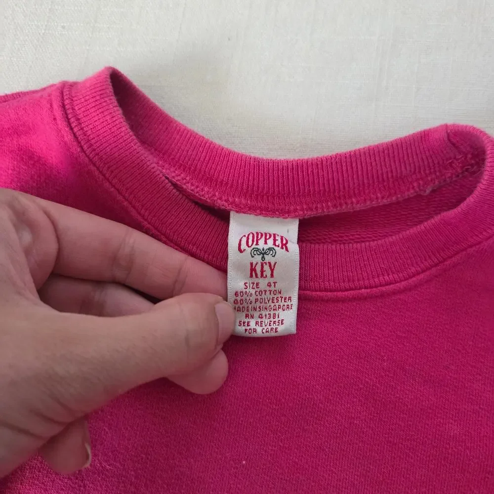 Vintage Pink Heart Long Sleeve 4t